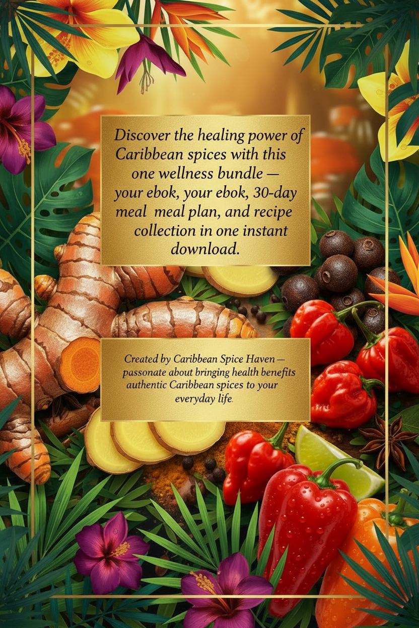 Caribbean Spice Wellness Collection - Back Cover with Text