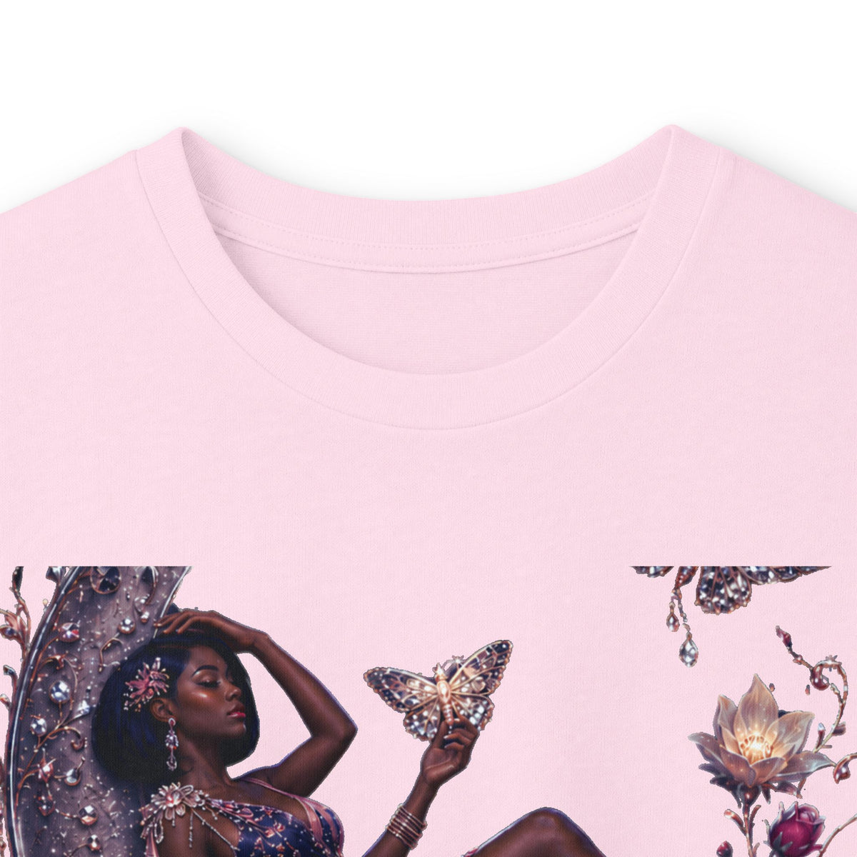 Long Sleeve Tee — 'She Is The Shadow' Gothic Floral Art Shirt