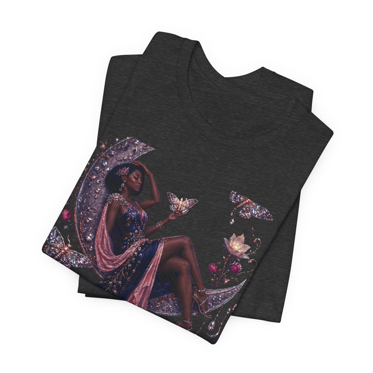 Her Power Tee — Empowering Moon Goddess Women’s Graphic T-Shirt