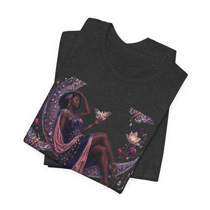 Her Power Tee — Empowering Moon Goddess Women’s Graphic T-Shirt