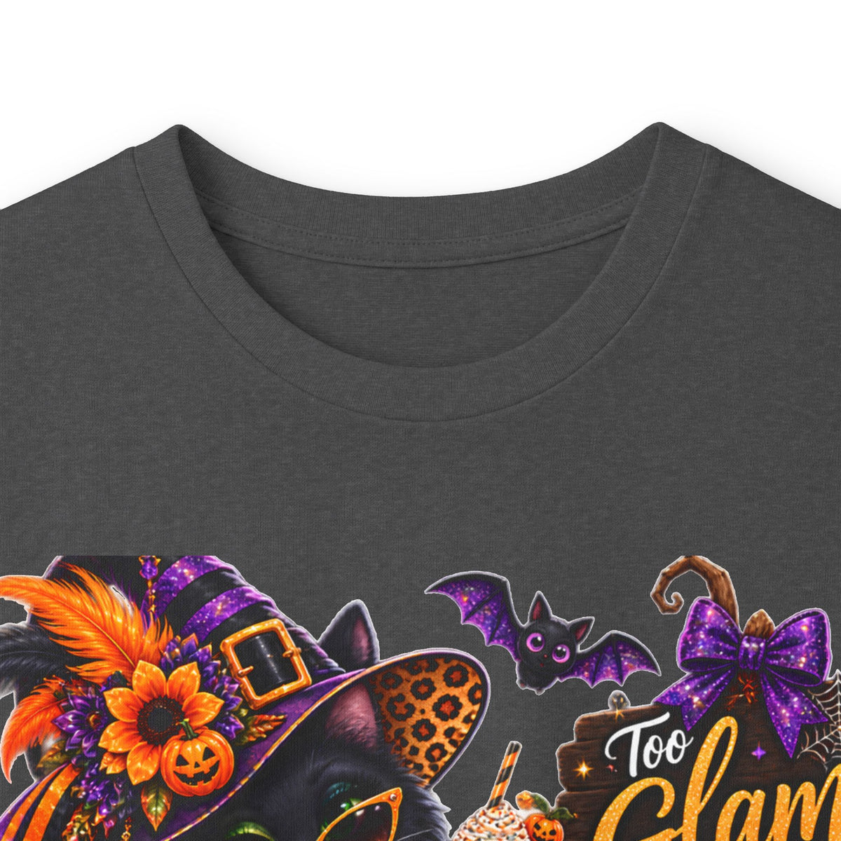 Halloween Witch Pumpkin Long Sleeve Tee — "Glam to Give a Boo!" Graphic Shirt