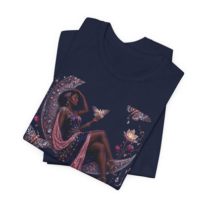 Her Power Tee — Empowering Moon Goddess Women’s Graphic T-Shirt