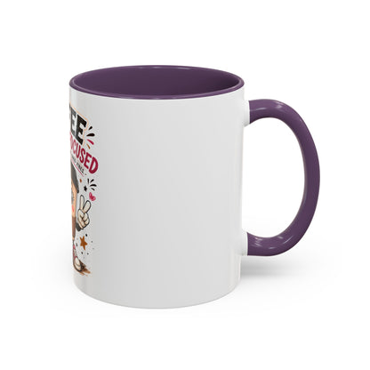 Coffee Fueled & Focused Mug — Cute Cartoon Coffee Cup Gift (11/15oz)