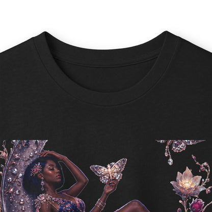 Long Sleeve Tee — 'She Is The Shadow' Gothic Floral Art Shirt