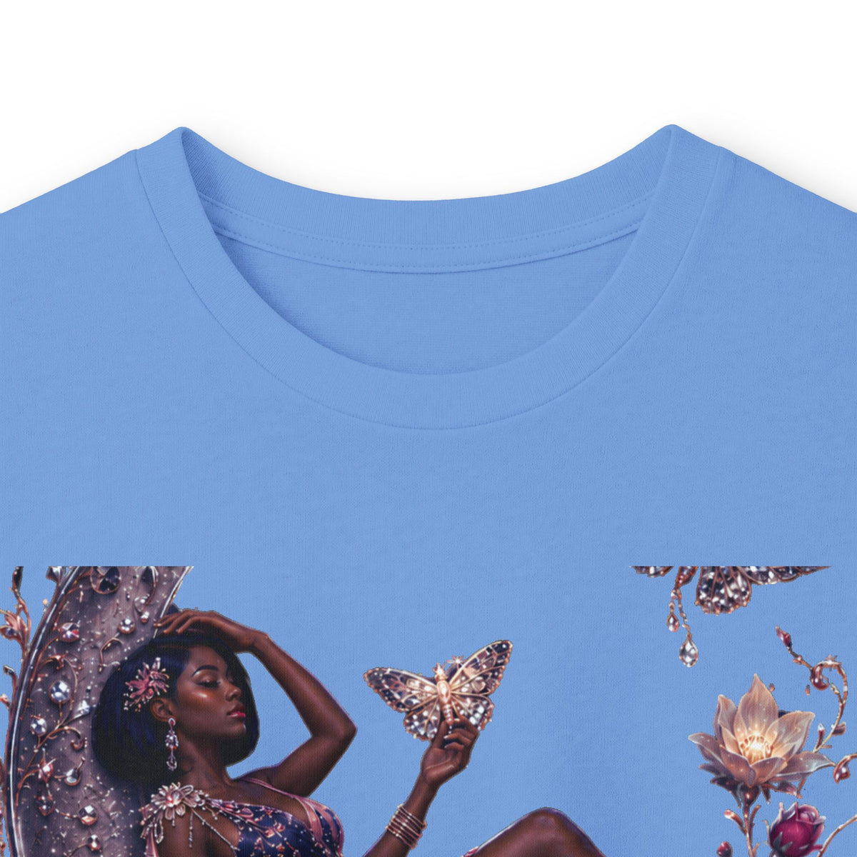 Long Sleeve Tee — 'She Is The Shadow' Gothic Floral Art Shirt
