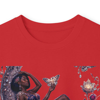 Long Sleeve Tee — 'She Is The Shadow' Gothic Floral Art Shirt