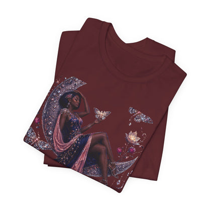 Her Power Tee — Empowering Moon Goddess Women’s Graphic T-Shirt