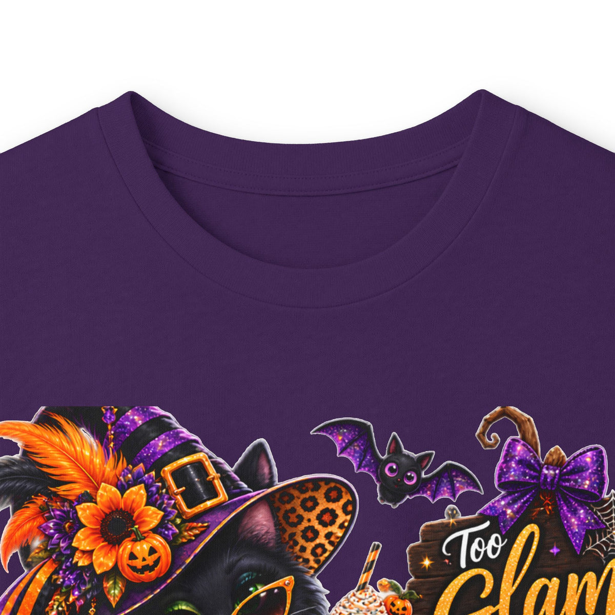 Halloween Witch Pumpkin Long Sleeve Tee — "Glam to Give a Boo!" Graphic Shirt