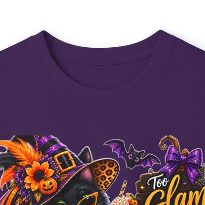 Halloween Witch Pumpkin Long Sleeve Tee — "Glam to Give a Boo!" Graphic Shirt