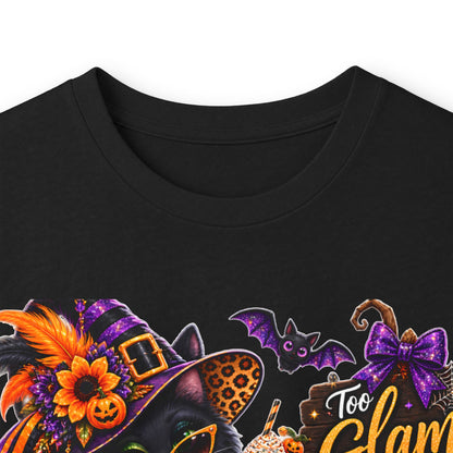 Halloween Witch Pumpkin Long Sleeve Tee — "Glam to Give a Boo!" Graphic Shirt