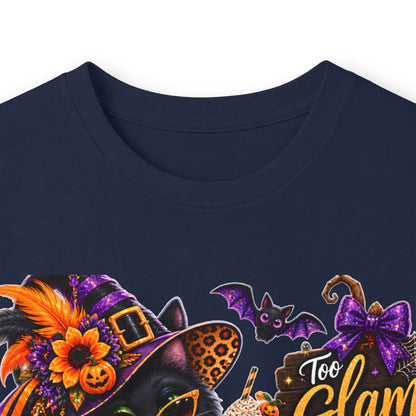 Halloween Witch Pumpkin Long Sleeve Tee — "Glam to Give a Boo!" Graphic Shirt