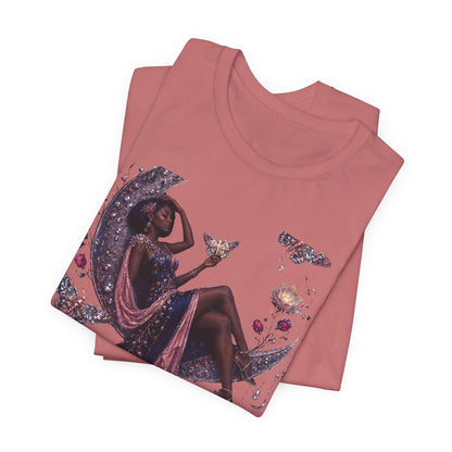 Her Power Tee — Empowering Moon Goddess Women’s Graphic T-Shirt
